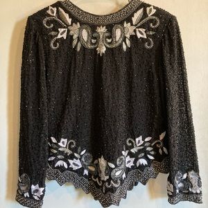 Stunning vintage blouse sequins & embroidery